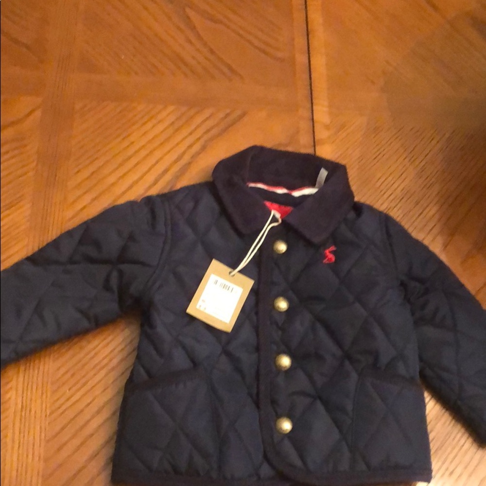 Joules Boys Blue Quilted Baby Jacket